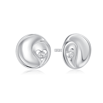 Ørestikker i rhodineret sterling sølv – Støvring Design