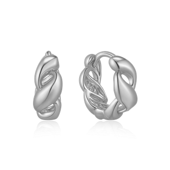 Creoler i rhodineret sterling sølv, 9 x 4,5 mm – Støvring Design