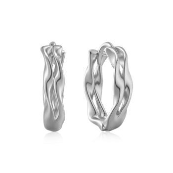 Creoler i rhodineret sterling sølv, 11 x 3,6 mm – Støvring Design