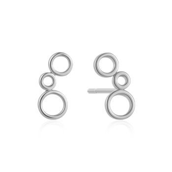 Ørestikker i rhodineret sterling sølv, 11,2 x 4,6 mm – Støvring Design