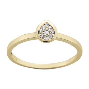 Ring i 14 karat guld med diamant 0,075 ct fra Siersbøl – forhandlet hos Houmann.dk