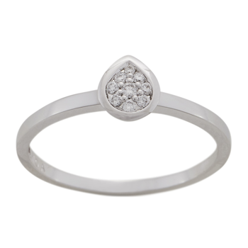 Ring i 14 karat hvidguld med diamant 0,075 ct fra Siersbøl – forhandlet hos Houmann.dk