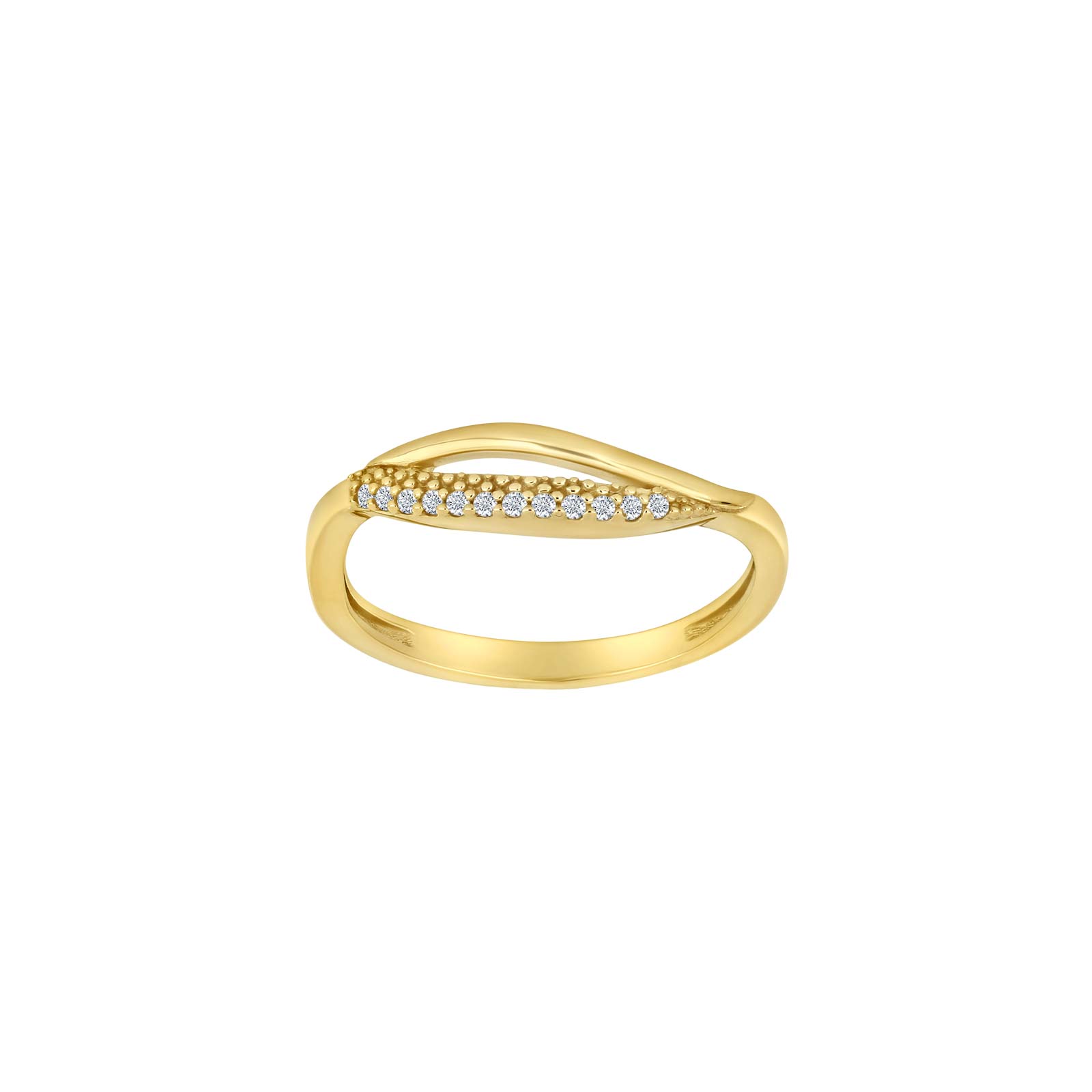 Ring i 14 karat guld med zirkonia fra Siersbøl – forhandlet hos Houmann.dk