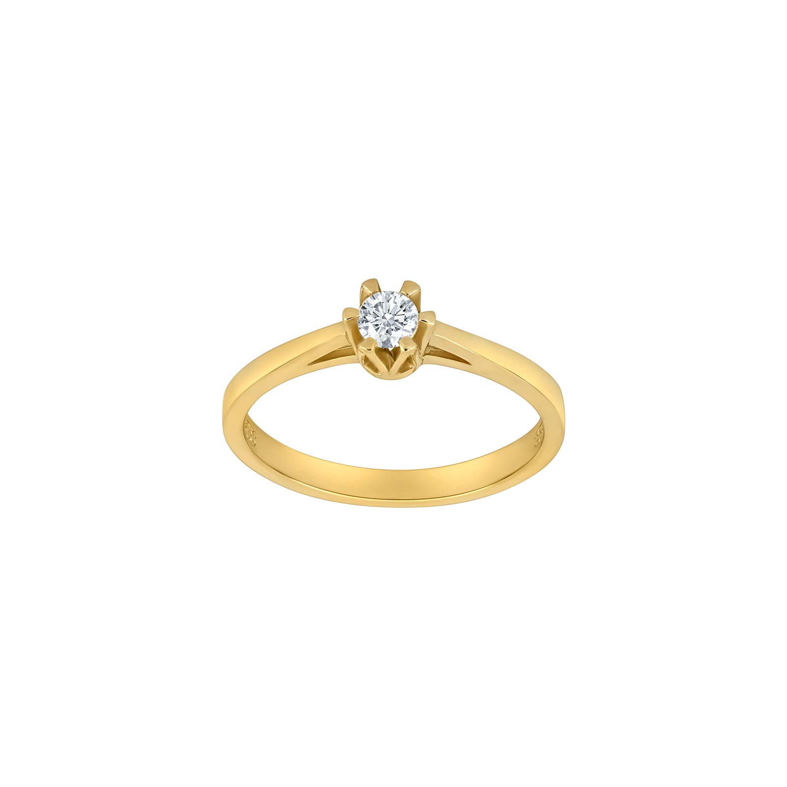 Ring i 8 karat guld med zirkonia fra Siersbøl – forhandlet hos Houmann.dk