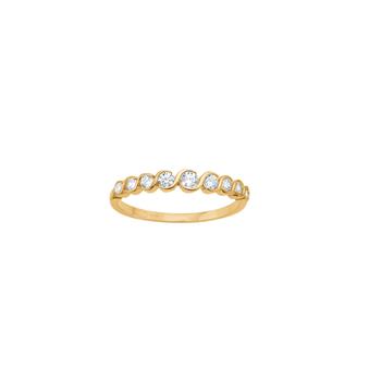 Ring i 8 karat guld med zirkonia fra Siersbøl – forhandlet hos Houmann.dk