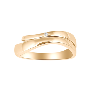 Ring i 14 karat guld med diamant 0,008 ct W/SI fra Siersbøl – forhandlet hos Houmann.dk