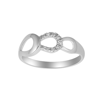 Ring i 14 karat hvidguld med diamant 0,053 ct W/SI fra Siersbøl – forhandlet hos Houmann.dk