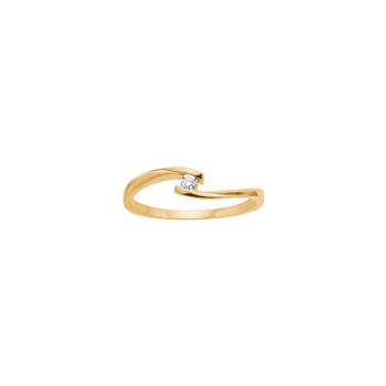 Ring i 14 karat guld med diamant 0,045 ct W/SI fra Siersbøl – forhandlet hos Houmann.dk