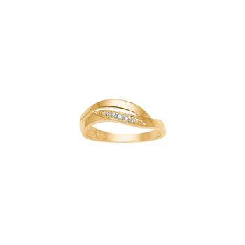 Ring i 8 karat guld med zirkonia fra Siersbøl – forhandlet hos Houmann.dk