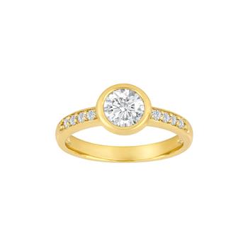 Ring i 8 karat guld med zirkonia fra Siersbøl – forhandlet hos Houmann.dk