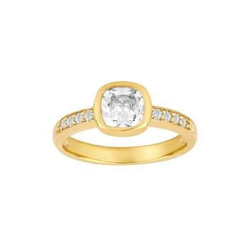 Ring i 8 karat guld med zirkonia fra Siersbøl – forhandlet hos Houmann.dk