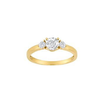 Ring i 8 karat guld med zirkonia fra Siersbøl – forhandlet hos Houmann.dk