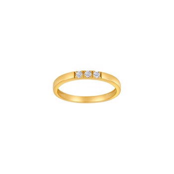 Vielsesring i 8 karat guld med zirkonia fra Siersbøl – forhandlet hos Houmann.dk