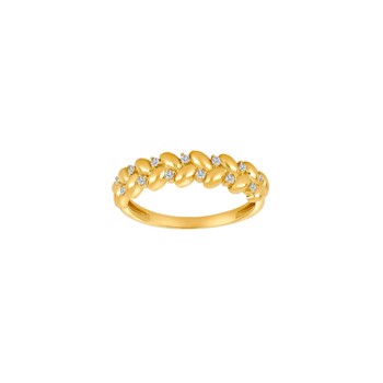 Ring i 8 karat guld med zirkonia fra Siersbøl – forhandlet hos Houmann.dk