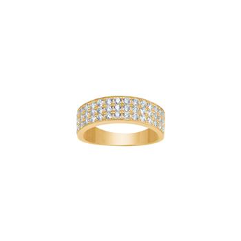 Ring i 8 karat guld med zirkonia fra Siersbøl – forhandlet hos Houmann.dk