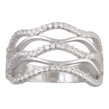 Ring i sterling sølv med zirkonia fra Siersbøl – forhandlet hos Houmann.dk
