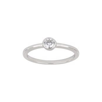 Rhodineret sølv ring 4mm rør HANNANOR, fra Joanli Nor