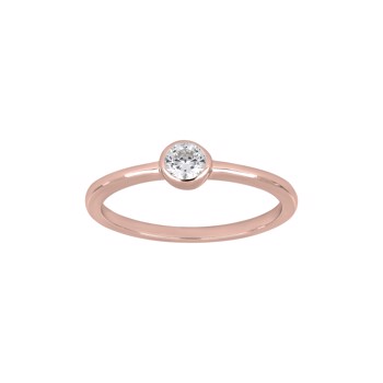 Rosaforgyldt sølv ring 4mm rør HANNANOR, fra Joanli Nor