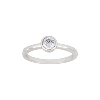 Rhodineret sølv ring 5mm rør HANNANOR, fra Joanli Nor