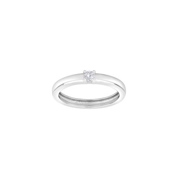 Rhodineret sølv ring 1cz OBINOR str. 50, fra Joanli Nor
