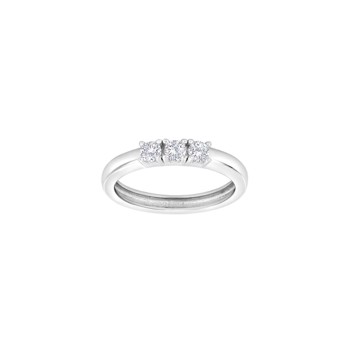 Rhodineret sølv ring 3cz OBINOR str. 52, fra Joanli Nor