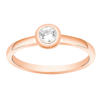 SWAROVSKI rosaforgyldt sølv ring AMYNOR rørformet 5,5mm, fra Joanli Nor