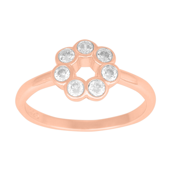 SWAROVSKI rosa forgyldt sølvring AMYNOR*, fra Joanli Nor