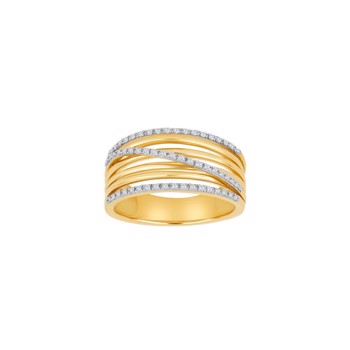 Ring i 14 karat guld med diamant 0,16 ct fra Siersbøl – forhandlet hos Houmann.dk