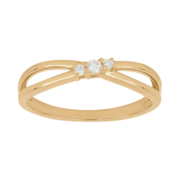 Ring i 14 karat guld med diamant 0,06 ct W/SI fra Siersbøl – forhandlet hos Houmann.dk