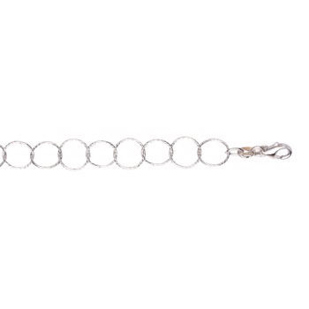L&G collier sølv rhodineret runde ringe 48 cm