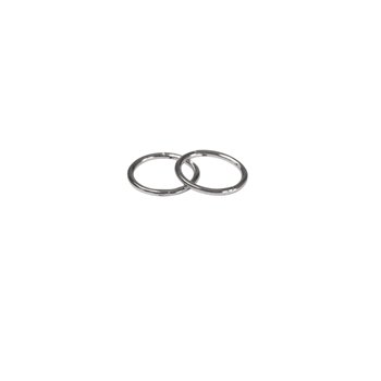 L&G knæk creol hvidguld 8 karat 12mm