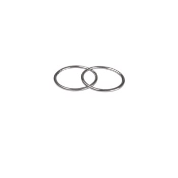 L&G knæk creol hvidguld 8 karat 16mm