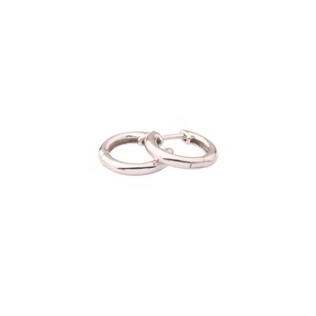 L&G klap creol sølv rhodineret rund tråd 2,4x13mm