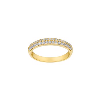Ring i 8 karat guld med zirkonia fra Siersbøl – forhandlet hos Houmann.dk