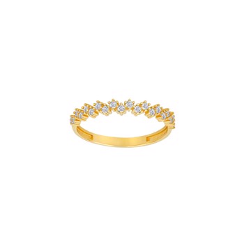 Ring i 8 karat guld med zirkonia fra Siersbøl – forhandlet hos Houmann.dk