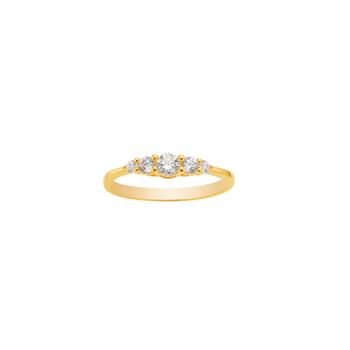 Ring i 8 karat guld med zirkonia fra Siersbøl – forhandlet hos Houmann.dk