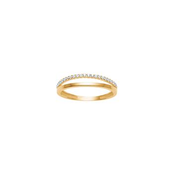 Ring i 8 karat guld med zirkonia fra Siersbøl – forhandlet hos Houmann.dk