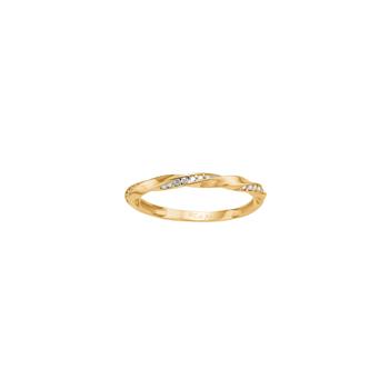 Ring i 8 karat guld med zirkonia fra Siersbøl – forhandlet hos Houmann.dk