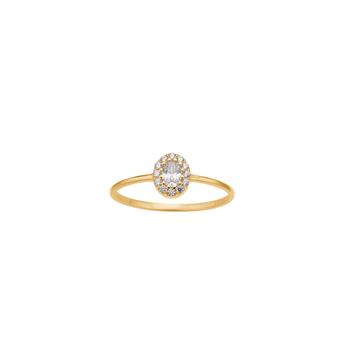 Ring i 8 karat guld med zirkonia fra Siersbøl – forhandlet hos Houmann.dk