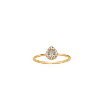 Ring i 8 karat guld med zirkonia fra Siersbøl – forhandlet hos Houmann.dk