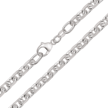 Halskæde i sterling sølv med anker, 60cm – Støvring Design
