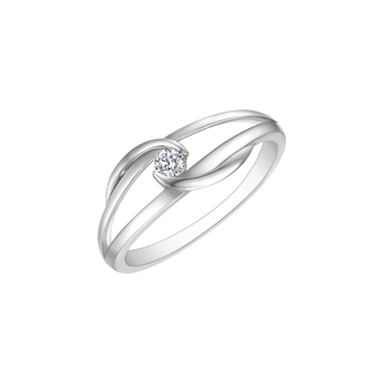 Ring i rhodineret sterling sølv med klar oval zirkonia – Støvring Design
