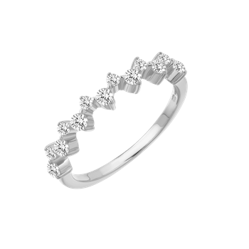 Ring i rhodineret sterling sølv med klar zirkonia – Støvring Design