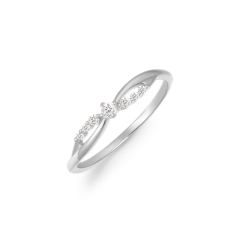 Ring i rhodineret sterling sølv med klar zirkonia – Støvring Design