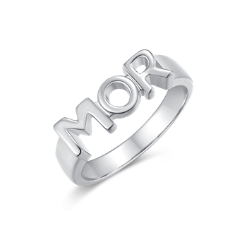 Ring i rhodineret sterling sølv – Støvring Design
