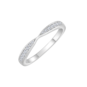 Ring i rhodineret sterling sølv med klar zirkonia – Støvring Design