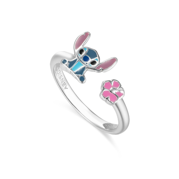 Ring i sterling sølv med blomst, 7 x 4 mm – Støvring Design