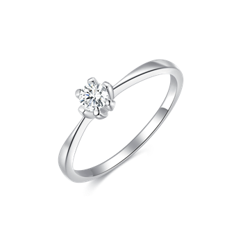 Ring i rhodineret sterling sølv med zirkonia, Ø 4 mm – Støvring Design