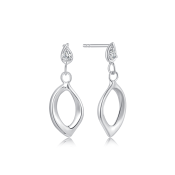 Ørehængere i rhodineret sterling sølv – Støvring Design