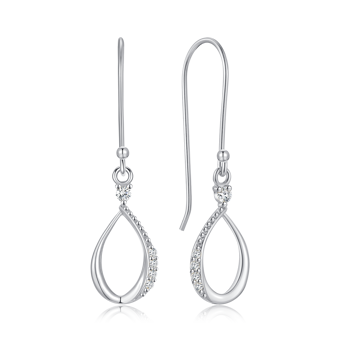 Ørehængere i rhodineret sterling sølv – Støvring Design